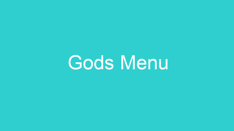 Gods Menu