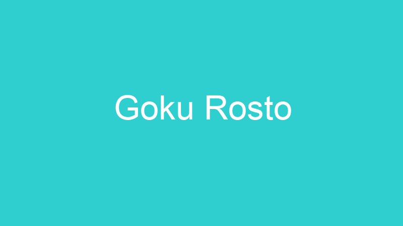 Goku Rosto