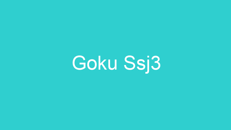 Goku Ssj3