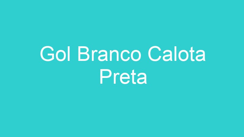 Gol Branco Calota Preta