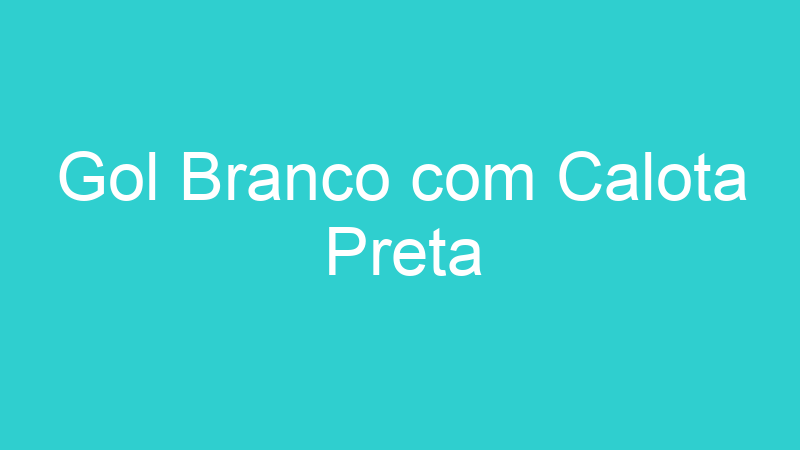 Gol Branco com Calota Preta