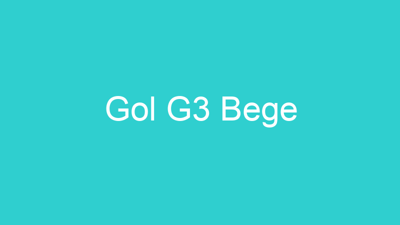 Gol G3 Bege