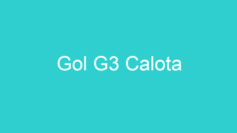 Gol G3 Calota