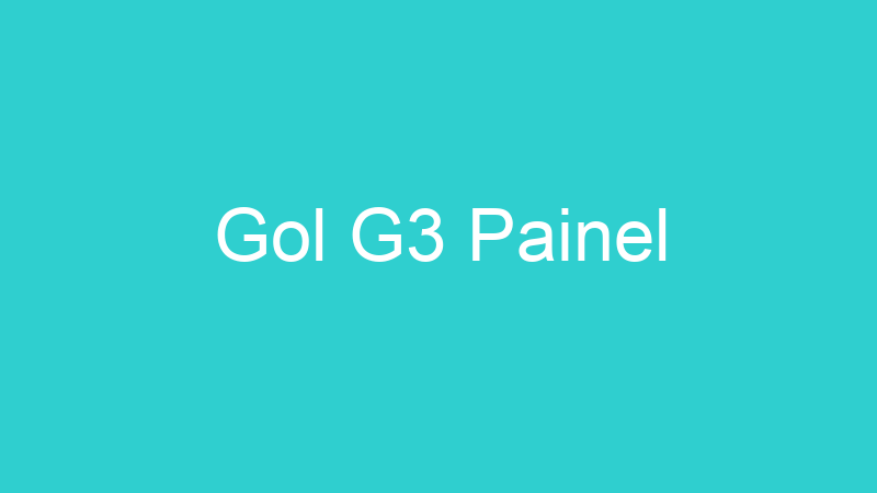 Gol G3 Painel