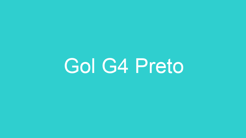 Gol G4 Preto