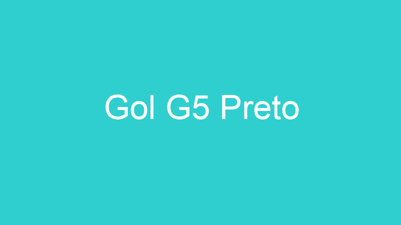 Gol G5 Preto