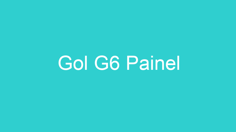 Gol G6 Painel