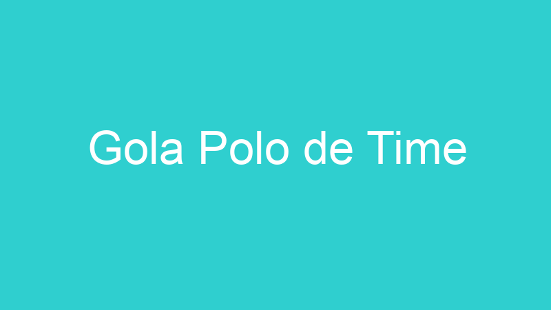 Gola Polo de Time