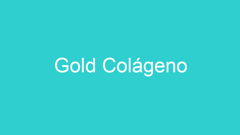 Gold Colágeno