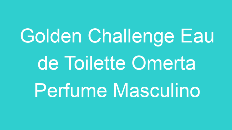 Golden Challenge Eau de Toilette Omerta Perfume Masculino