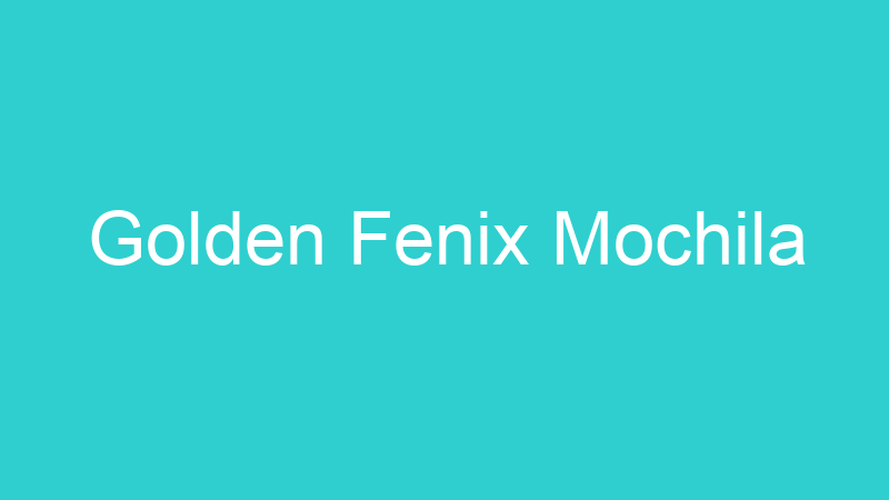 Golden Fenix Mochila