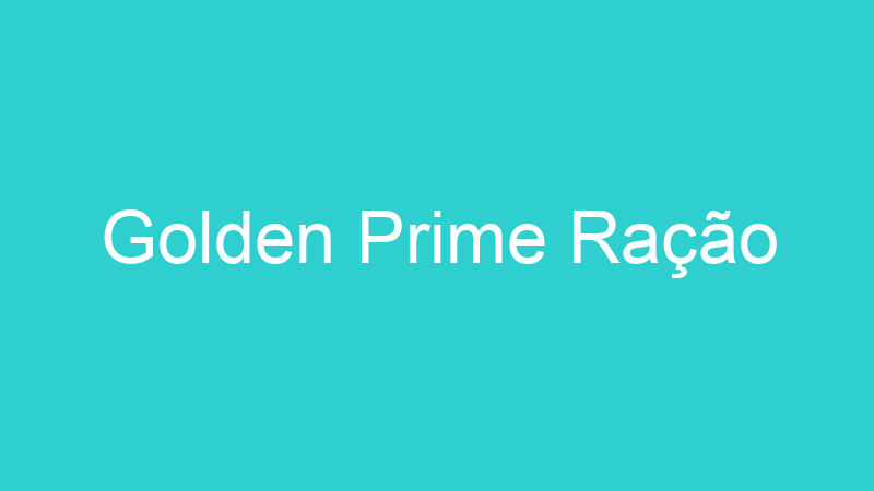 Golden Prime Ração