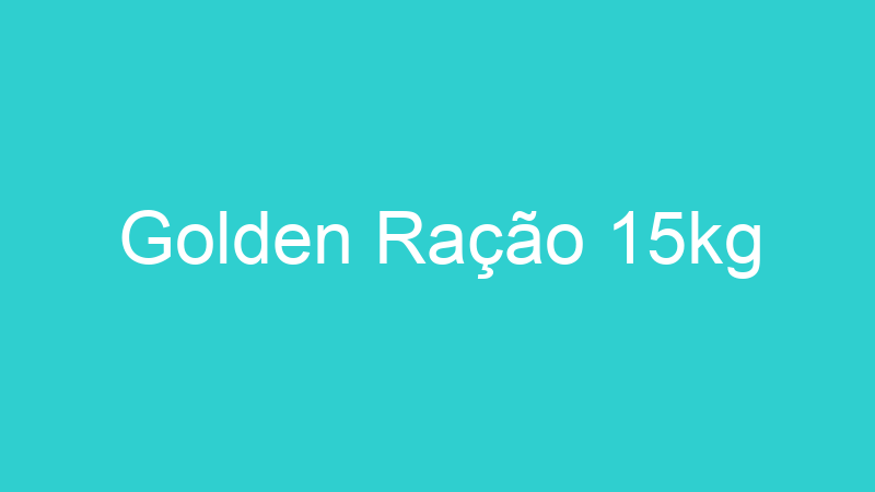 Golden Ração 15kg