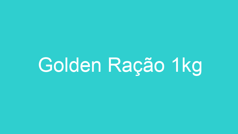 Golden Ração 1kg