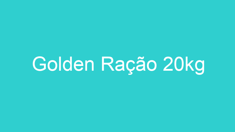 Golden Ração 20kg