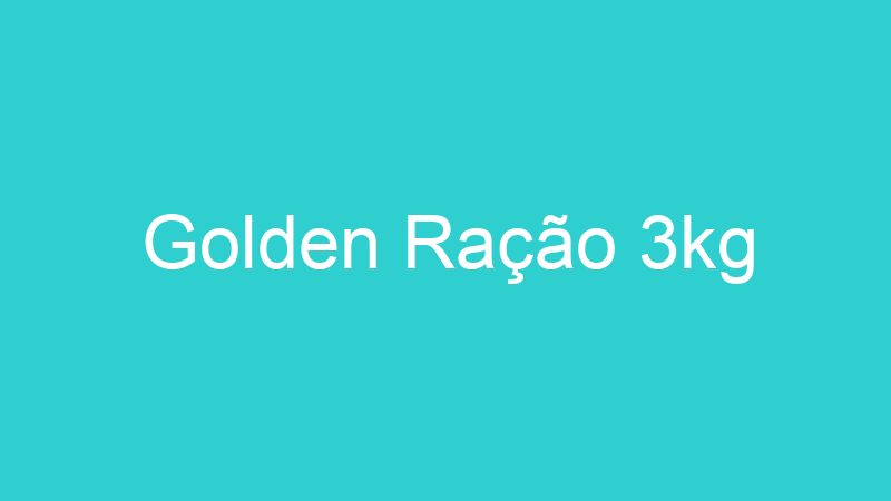 Golden Ração 3kg