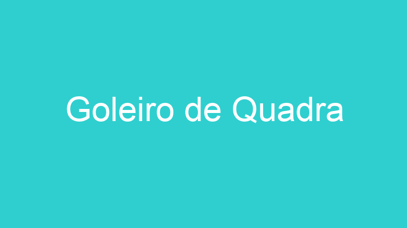 Goleiro de Quadra