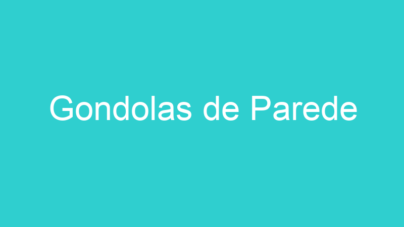 Gondolas de Parede