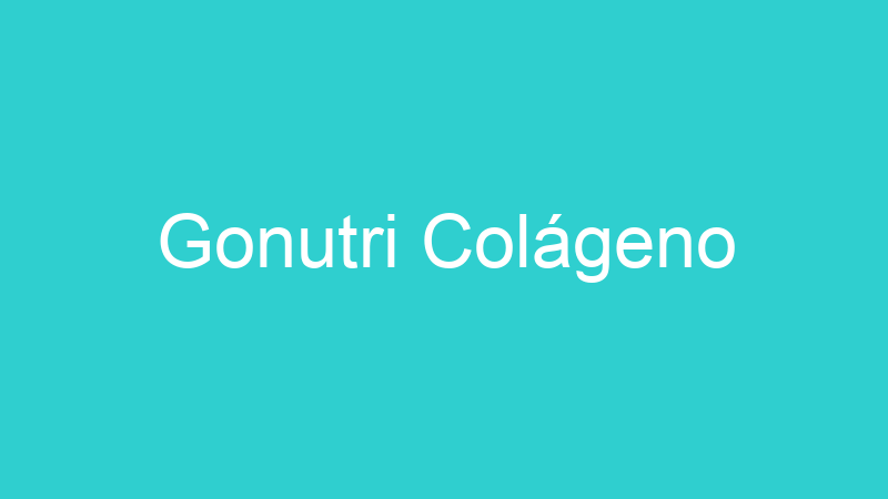 Gonutri Colágeno