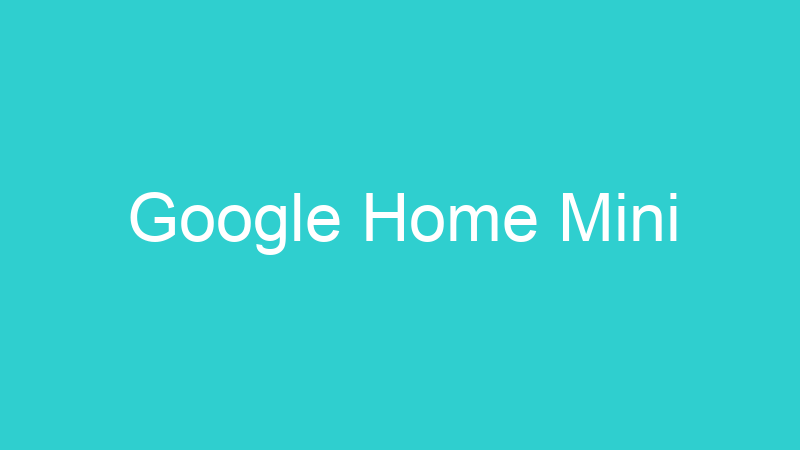 Google Home Mini