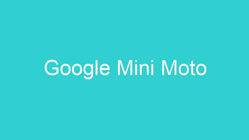 Google Mini Moto