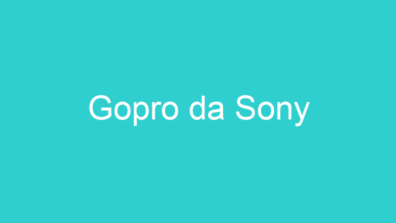 Gopro da Sony