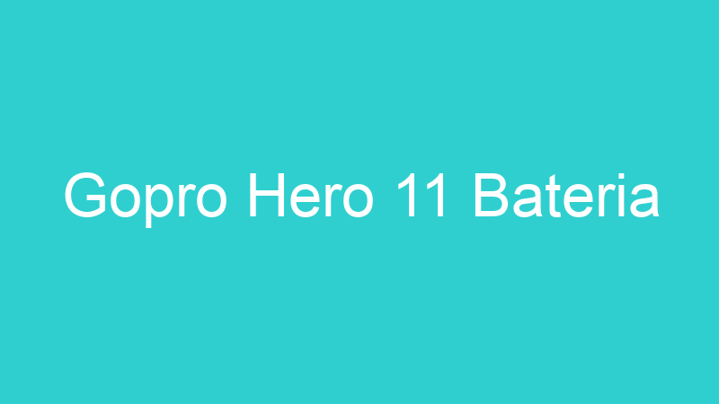 Gopro Hero 11 Bateria