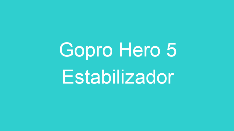Gopro Hero 5 Estabilizador