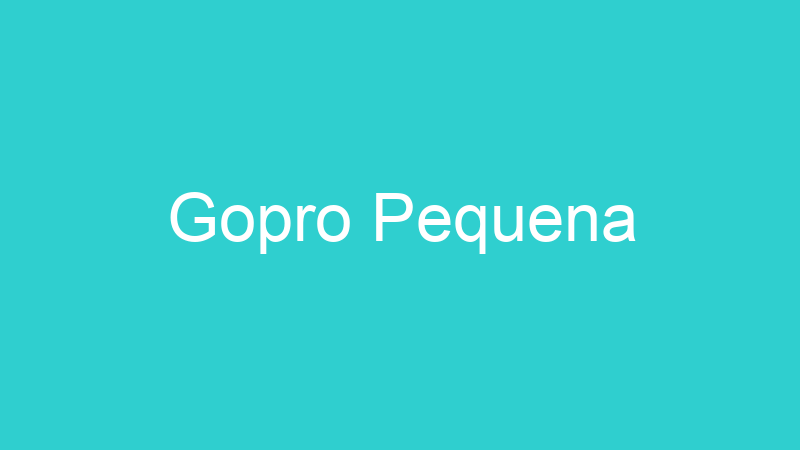 Gopro Pequena