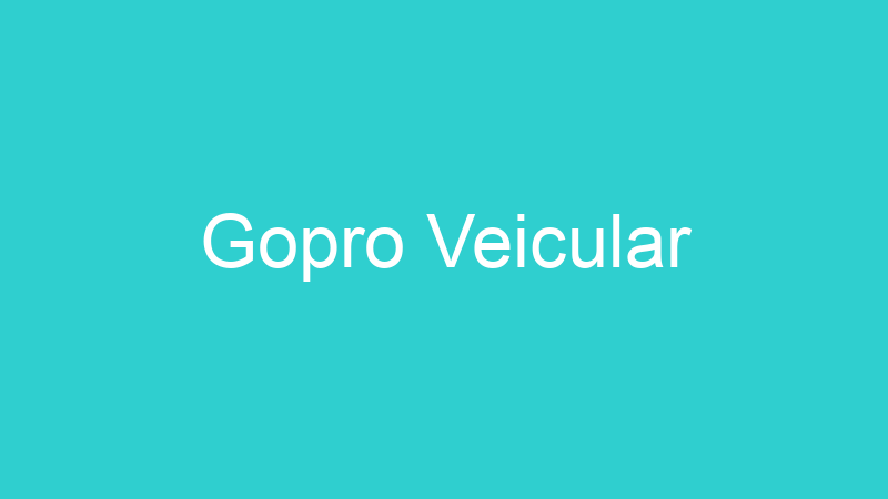 Gopro Veicular