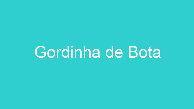 Gordinha de Bota
