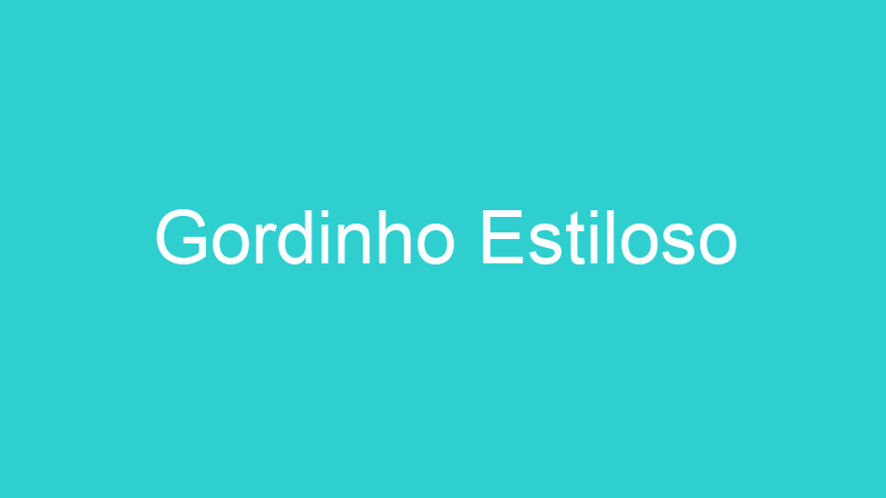Gordinho Estiloso