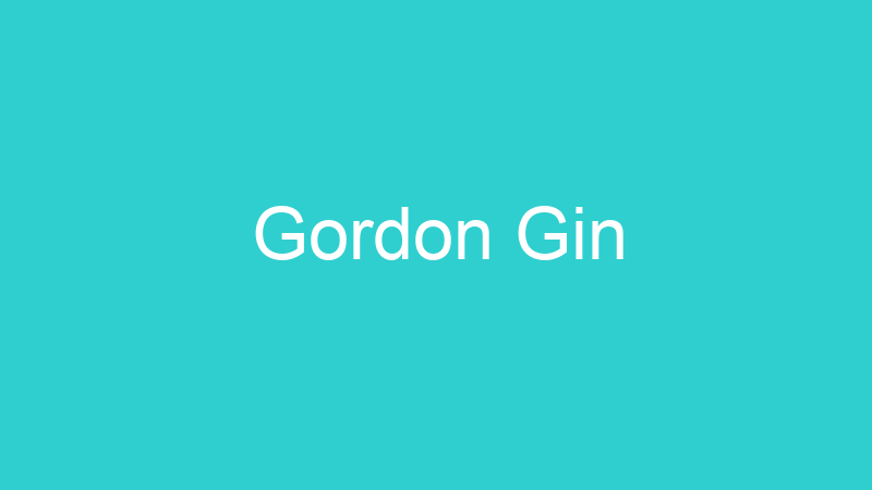 Gordon Gin