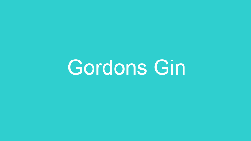 Gordons Gin