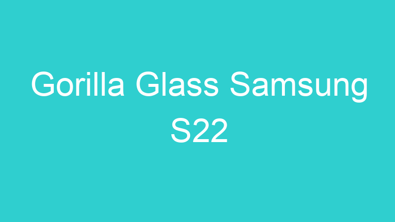 Gorilla Glass Samsung S22