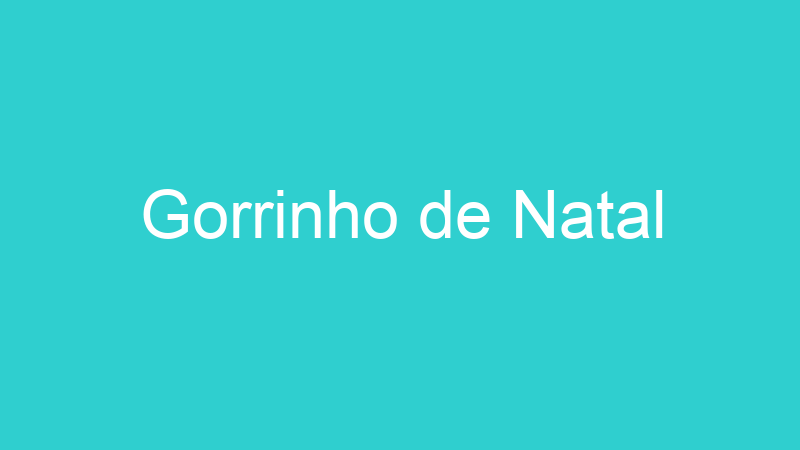 Gorrinho de Natal
