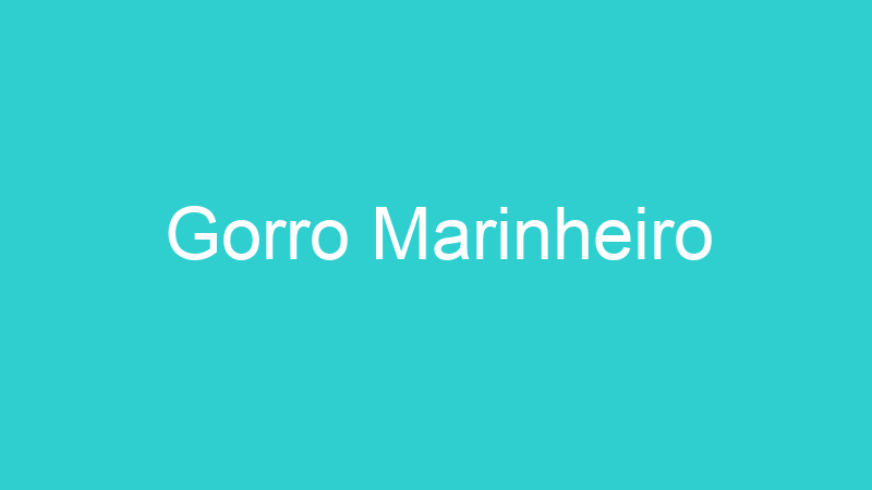 Gorro Marinheiro