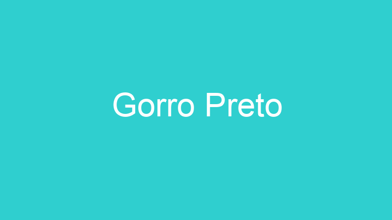 Gorro Preto