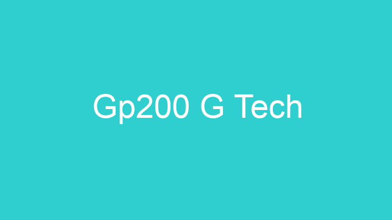 Gp200 G Tech