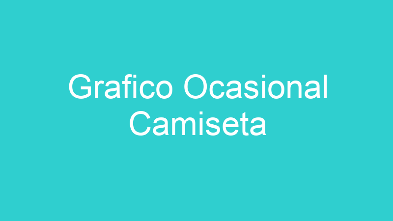 Grafico Ocasional Camiseta