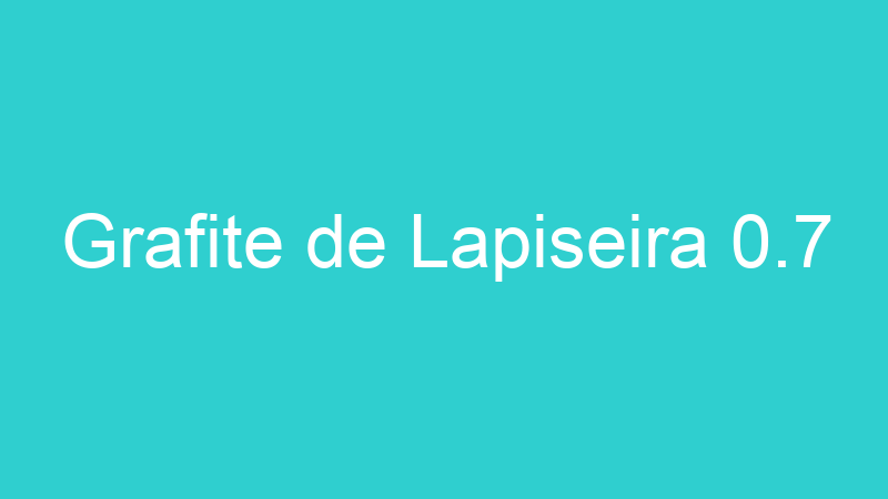 Grafite de Lapiseira 0.7