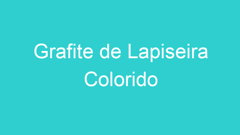 Grafite de Lapiseira Colorido