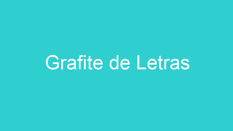 Grafite de Letras