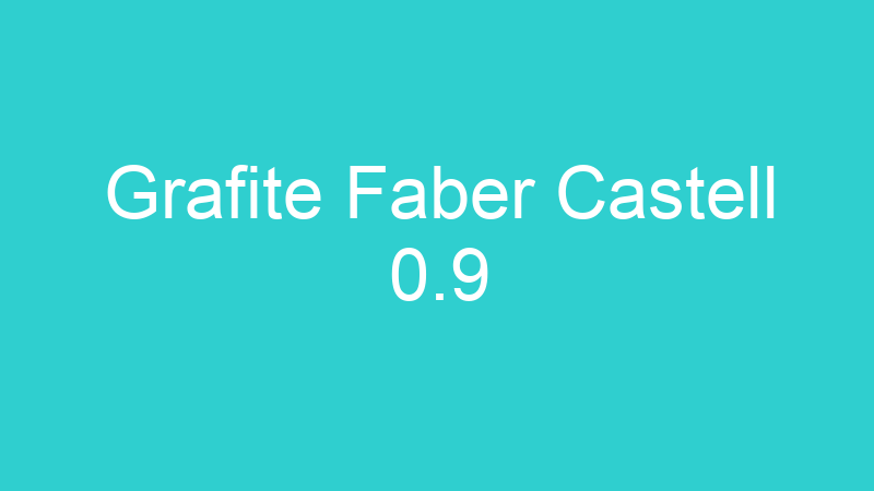 Grafite Faber Castell 0.9