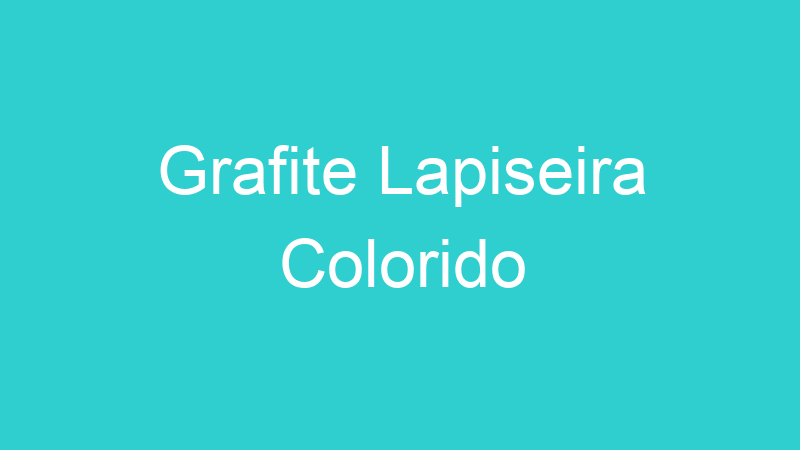 Grafite Lapiseira Colorido