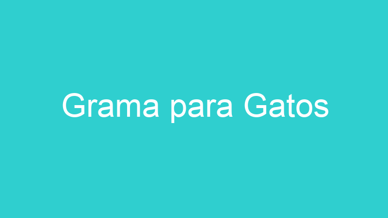 Grama para Gatos