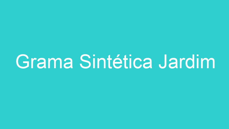 Grama Sintética Jardim