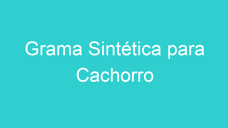 Grama Sintética para Cachorro