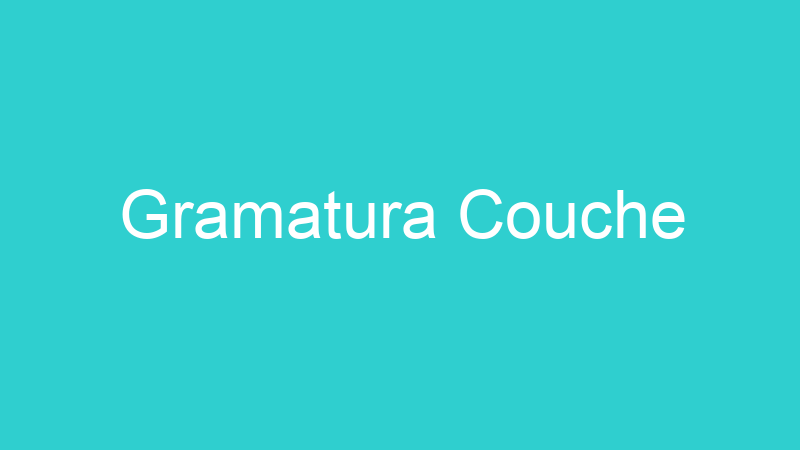 Gramatura Couche