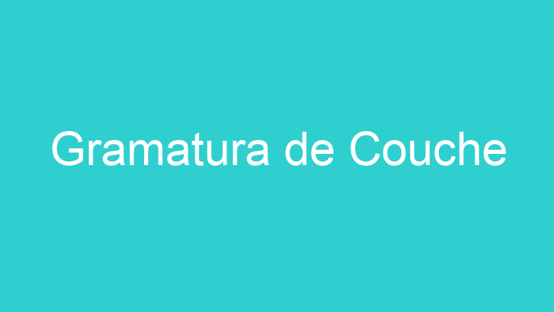 Gramatura de Couche